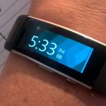 Microsoft Band 2 - wearing on wrist curved screen